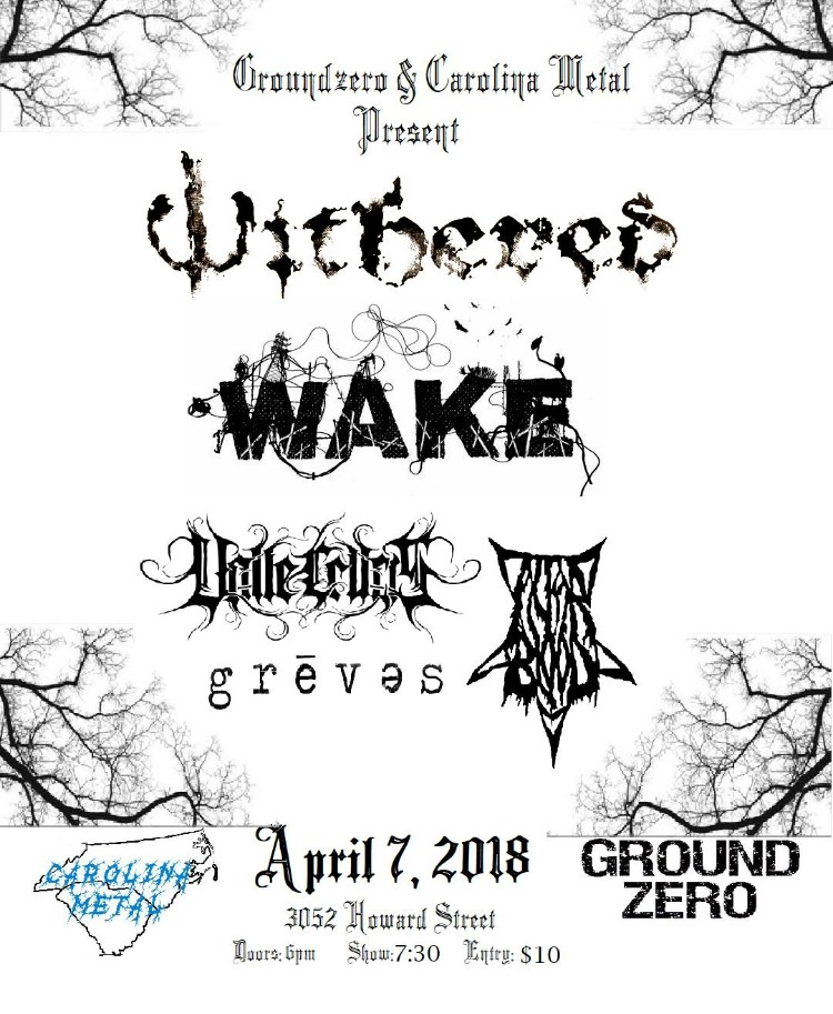 Concert Review: Withered, Wake, Valle Crucis, Altar Blood and Greves (4.7.2018)