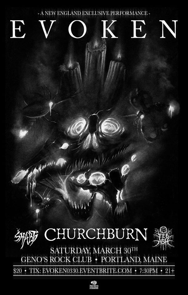 Concert Review: Evoken and Churchburn, 3.30.2019 (and Elizabeth Colour Wheel, 3.23.2019)